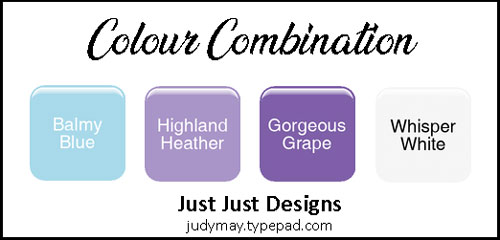 Stampin' Up! Highland Heather Colour Combo - Judy May, Just Judy Designs, Melbourne Stampin' Up! Highland Heather Colour Combo - Judy May, Just Judy Designs, Melbourne
