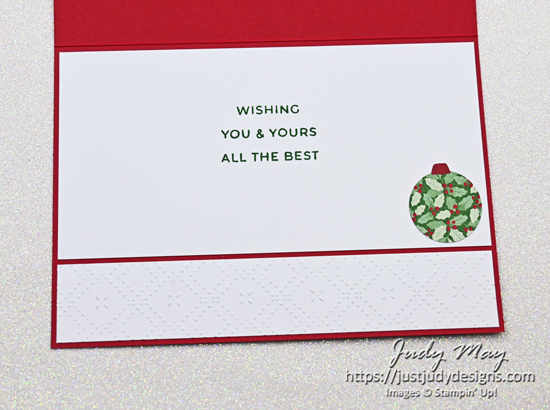 Inside the quick and easy Christmas cards using the Christmas Tags & More Mix & Match DSP.