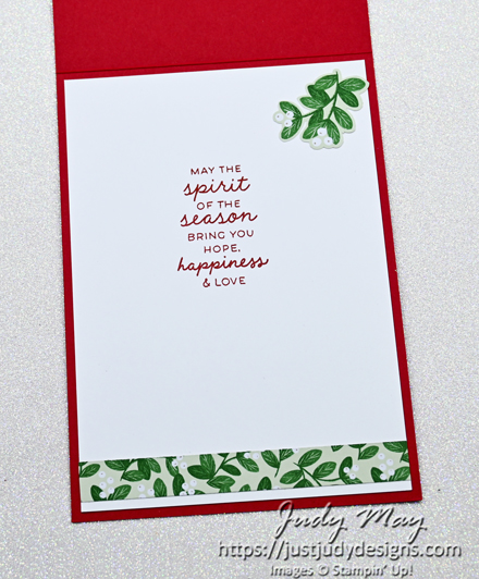 Inside the quick and easy Christmas cards using the Christmas Tags & More Mix & Match DSP.